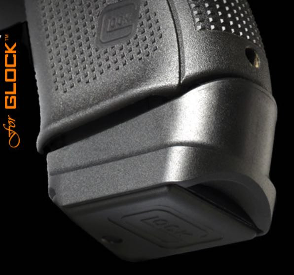 Upgrade your Glock 19 with the Strike Industries Mag Sleeve. Eliminates the G17 magazine gap for improved ergonomics, control, and reloads.
