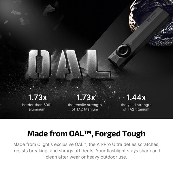 The OLIGHT ArkPro Ultra Class 3R Rechargeable Flashlight delivers up to 1,700 lumens with flood, spot, UV, and green laser modes. Built from ultra-durable OAL aluminum, featuring dual charging, ArkBeat status indicators, and up to 14 days of runtime in a slim everyday carry design.
