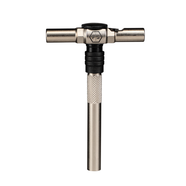 Fix It Sticks Ratcheting T-Way Wrench with Locking Hex Drive features secure 1/4-inch bit retention, ratcheting action, and cleaning rod compatibility.