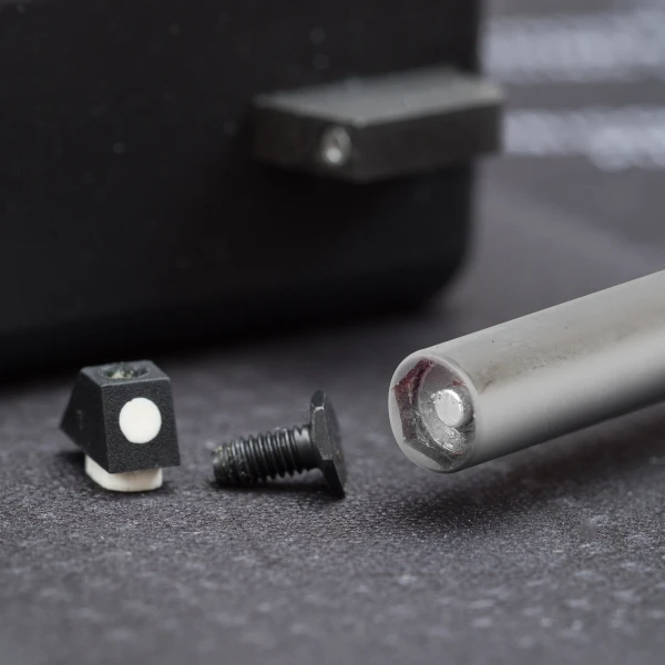 Install or remove Glock® front sights with confidence using the Fix It Sticks 3/16-inch magnetic thin-wall Front Sight Tool for standard 1/4-inch drivers.