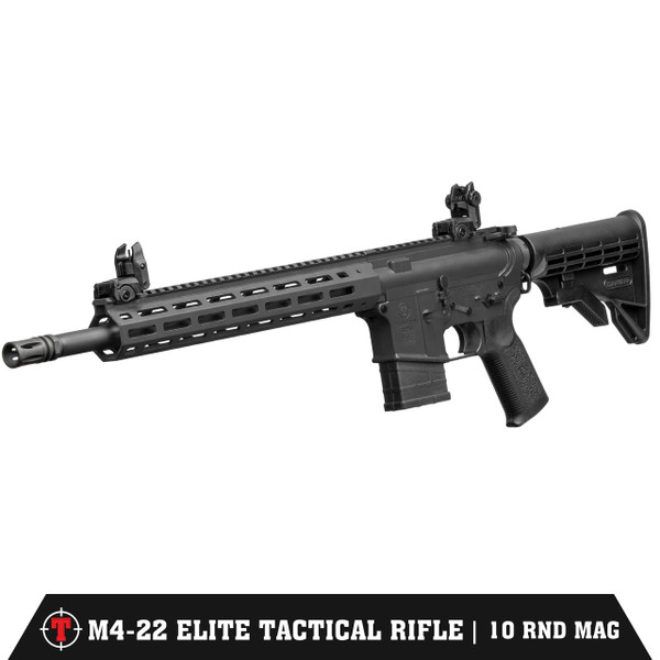 Train smarter with the California Compliant Tippmann Arms M4-22 ELITE Tactical .22 LR rifle featuring aluminum receivers, M-LOK handguard, and AR compatibility.