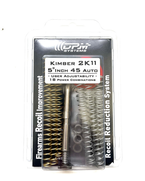 Upgrade your Kimber 2K11 5" Bull Barrel .45 ACP with the DPM Recoil Reduction System featuring 18 adjustable settings for smoother shooting and faster follow-up shots.