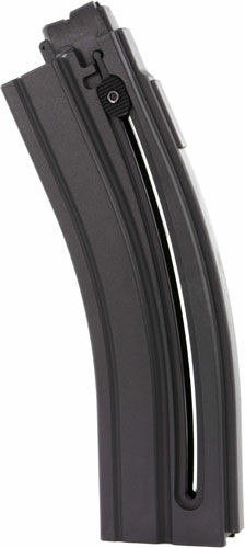 Genuine HK HK416 .22 LR 30-round polymer magazine with matte black finish. OEM replacement magazine for reliable feeding, training, and extended range sessions.