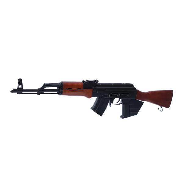 Century Arms RAK47-C-CA California-compliant AK-47 rifle in 7.62x39 with forged internals, laminate wood furniture, 16.25-inch nitride barrel, and 10-round magazine.