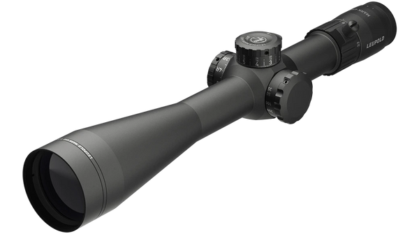Leupold Mark 4HD 8-32x56 FFP riflescope with PR2 MIL reticle, 34mm tube, M5C3 elevation turret, and ZeroLock windage for precision long-range shooting.