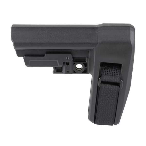 Shop the SB Tactical SBA6 pistol stabilizing brace with 5-position adjustment, full rubber cuff, QD sling socket, and adjustable nylon strap.
