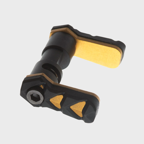Shop the Tyrant CNC NexGen 45/90 AR-15 Ambidextrous Safety Selector. Features configurable 45° or 90° throw, rubber over-molded aluminum levers, and easy installation.