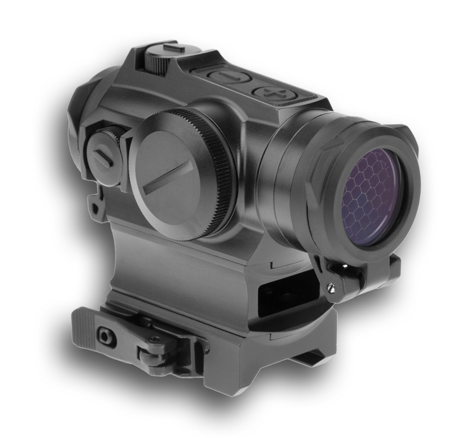 Holosun HS515GM enclosed red dot with multi-reticle system, solar failsafe, and 50,000-hour battery life. Built for rugged rifle performance.