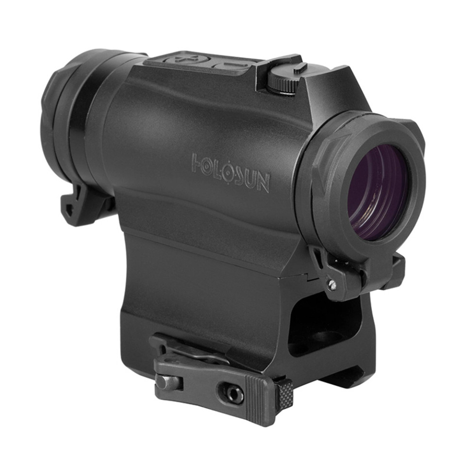 Holosun HS515GM enclosed red dot with multi-reticle system, solar failsafe, and 50,000-hour battery life. Built for rugged rifle performance.