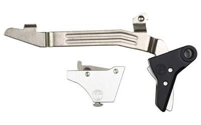 Image of Timney ALPHA Trigger For Glock Gen 3-4 Silver with Timney Triggers Alpha Competition Trigger
  Anodized Finish, Silver, Fits Gen 3 & Gen 4 - G17, G19, G22, G23, G34 ALPHA GLOCK 3-4 - SILVER., ideal for various uses.