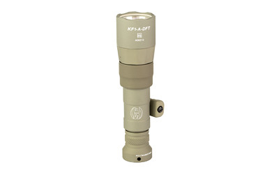 Image of Surefire Scout Light TURBO 18350 TAN with Surefire M340C Scout Flashlight, Fits Picatinny, 500 Lumens, Anodized Finish, Tan, Z68 On/Off Tailcap, Includes MLOK Adapter M340DFT-TN-PRO, ideal for various uses.