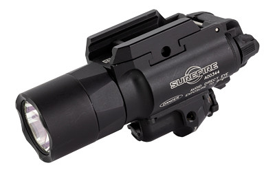 Image of Surefire X400 TURBO RED LSR BLK with Surefire X400 Turbo, Weaponlight w/Laser, Fits Pistol and Picatinny, 650 Lumens, 66,000 Candela, Red Laser, Matte Finish, Black X400T-A-RD, ideal for various uses.