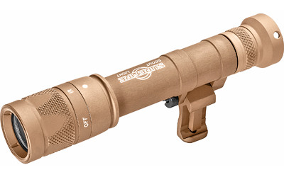 Image of Surefire M640V Scout PRO VAMPIRE TN with Surefire M640V Scout Pro Flashlight, LED, 350 Lumens White Light/120mW of IR, Tan Finish, 1913 Picatinny Mount installed, MLOK Mount included, Z68 On/Off Tailcap M640V-TN-PRO, ideal for various uses.