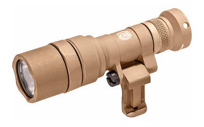 Image of Surefire M340C Scout PRO 500 Lumen TAN with Surefire M340C Scout Pro Flashlight, LED, 500 Lumens, Tan Finish, 1913 Picatinny Mount installed, MLOK Mount included, Z68 On/Off Tailcap M340C-TN-PRO, ideal for various uses.