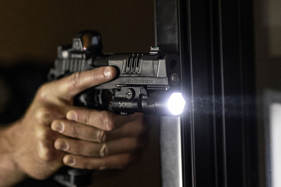 SureFire X300T Turbo WeaponLight – Delivers 66,000 candela beam for long-range PID. Mounts securely on Picatinny/Universal rails. IPX7 waterproof. Shop now at Terran Gear USA.