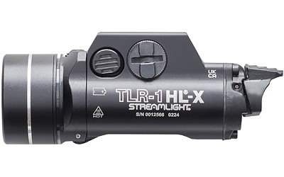 Image of Streamlight TLR-1 HL-X USB BLACK with Streamlight TLR-1 HL-X
  Pistol Light, 1, 500 Lumens with SL-B9 Batteries, 1 Hour Run Time, Matte Finish, Black with Silver Ring 69501., ideal for various uses.