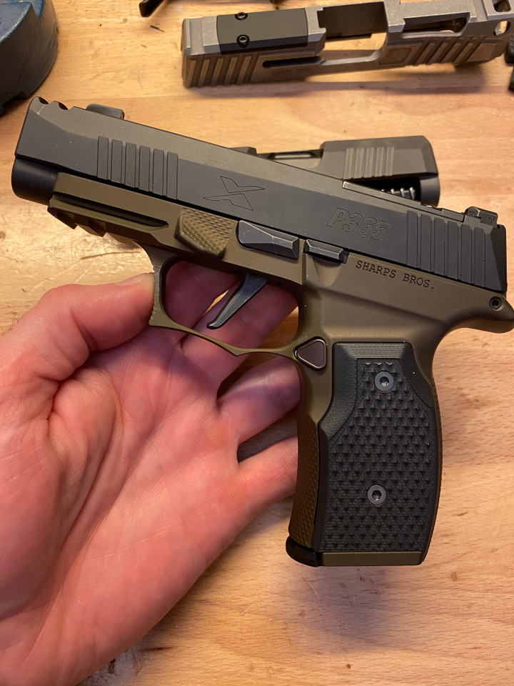 This is what the Sharps Bros Grip module in bronze looks like in better lighting.