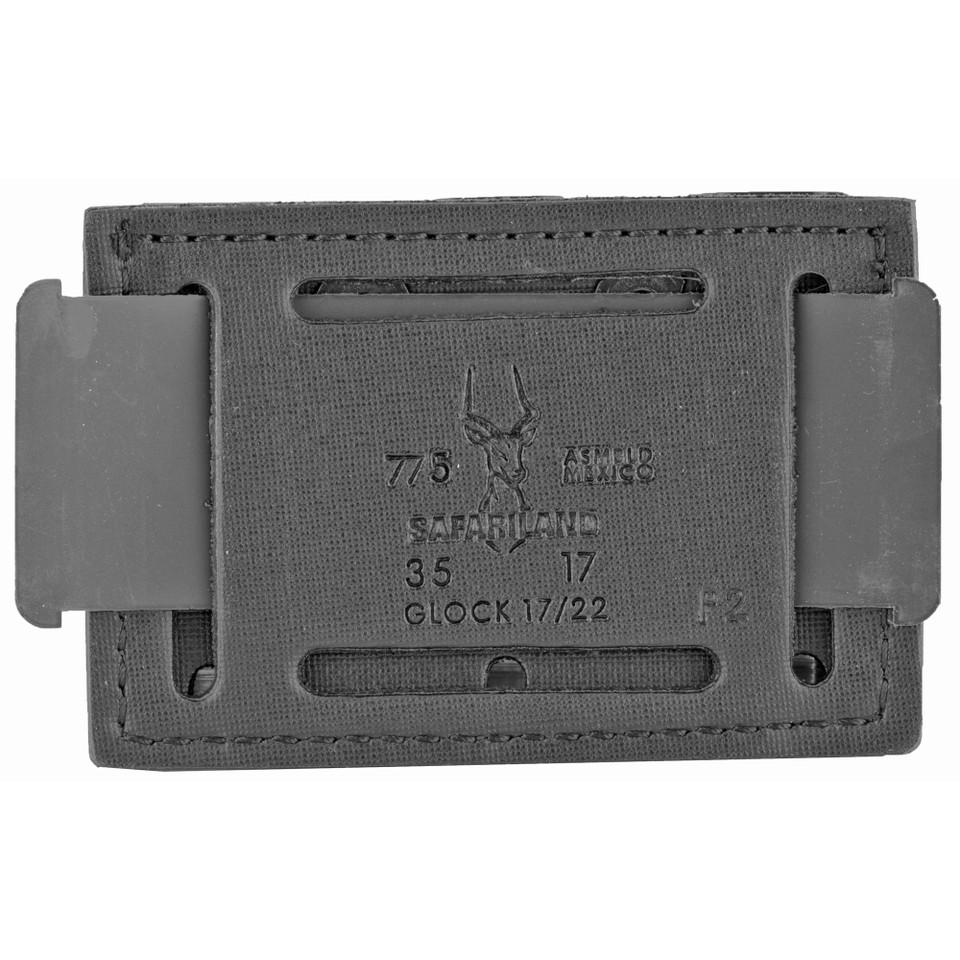 Safariland Model 775 Slimline Triple Mag Pouch for Glock 17, Tactical Black.