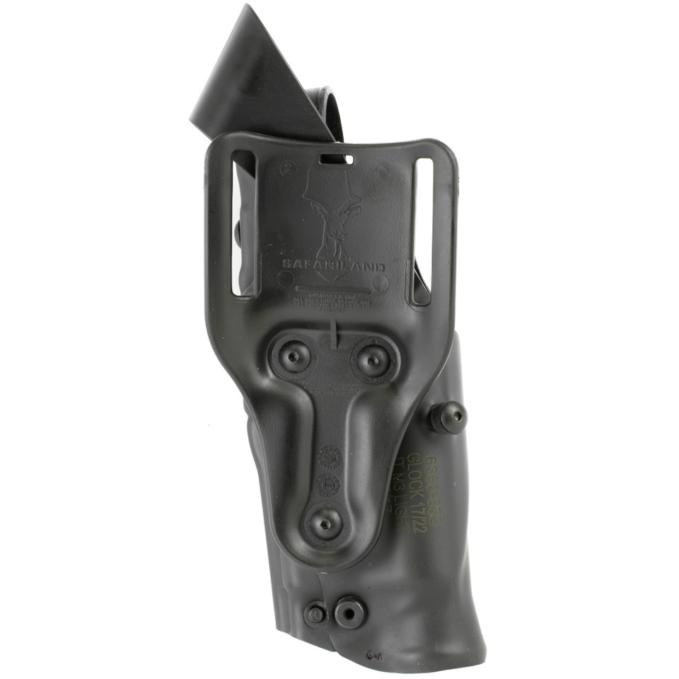 Safariland Model 6360 ALS/SLS Level III Duty Holster for Glock 17/22 w/Light, Black, RH.