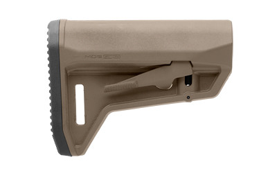 Image of MAGPUL MOE SLIM LINE-M STOCK MIL-SPEC FDE with Magpul Industries MOE SL-M Carbine Stock
 Fits Mil-Spec Buffer Tubes, Matte Finish, Flat Dark Earth MAG1242-FDE., ideal for various uses.