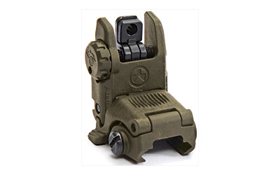 Image of MAGPUL MBUS REAR FLIP SIGHT GEN 2 ODG with Magpul Industries MBUS Back-Up Rear Sight Gen 2
 Fits Picatinny Rails, Flip Up, Olive Drab Green MAG248-ODG., ideal for various uses.