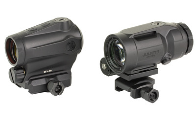 Image of SIG ROMEO5XDR GEN II RD W/J5 MAG with Sig Sauer ROMEO/Juliet Combo Gen II
  Romeo5XD Red Dot with Juliet5 Micro Magnifier, 5X24mm, 2 MOA Dot with 65 MOA Circle, Black SORJ5X201., ideal for various uses.