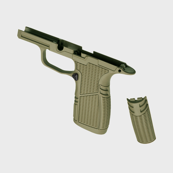 This Tyrant CNC snub nose in ODG offered by Terran gear USA is perfect for concealed carry while featuring a stippled full size grip for comfort and maximum control.