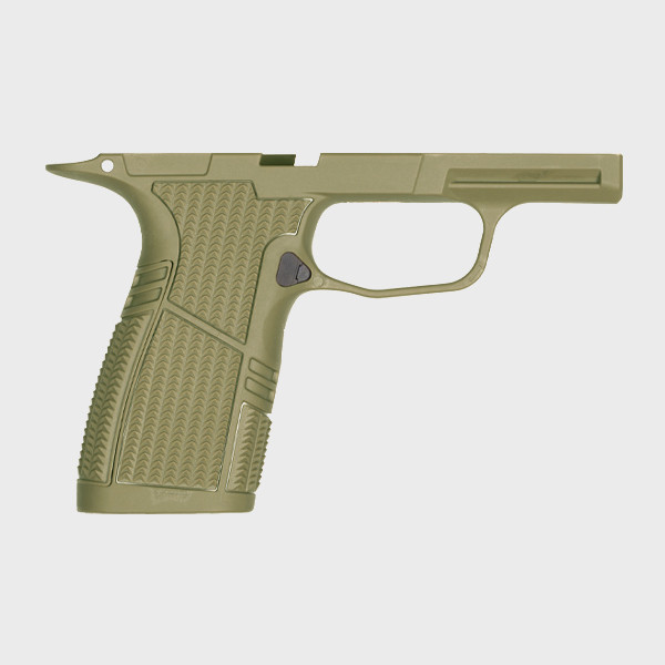 This Tyrant CNC snub nose in ODG offered by Terran gear USA is perfect for concealed carry while featuring a stippled full size grip for comfort and maximum control.