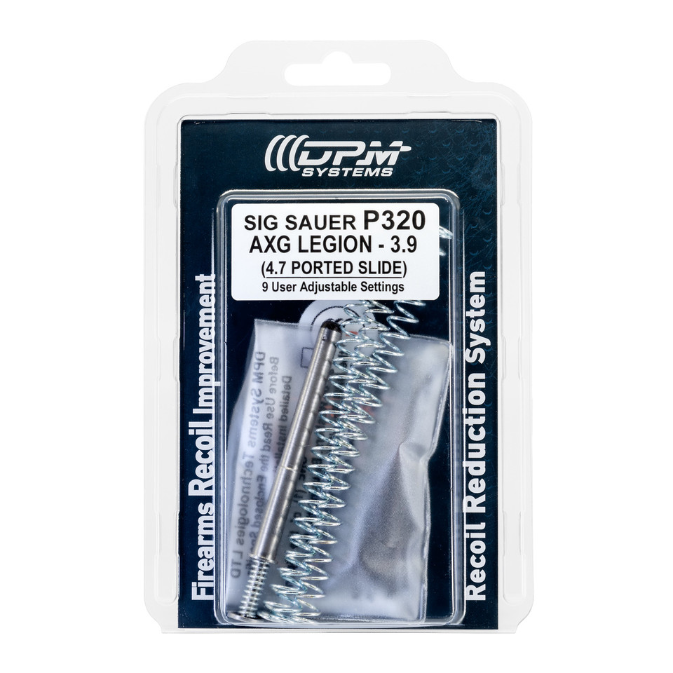 Upgrade your SIG P320 AXG LEGION with the DPM Mechanical Recoil Reduction System. Reduce recoil, improve control, and enjoy faster follow-up shots. Available now at Terran Gear.