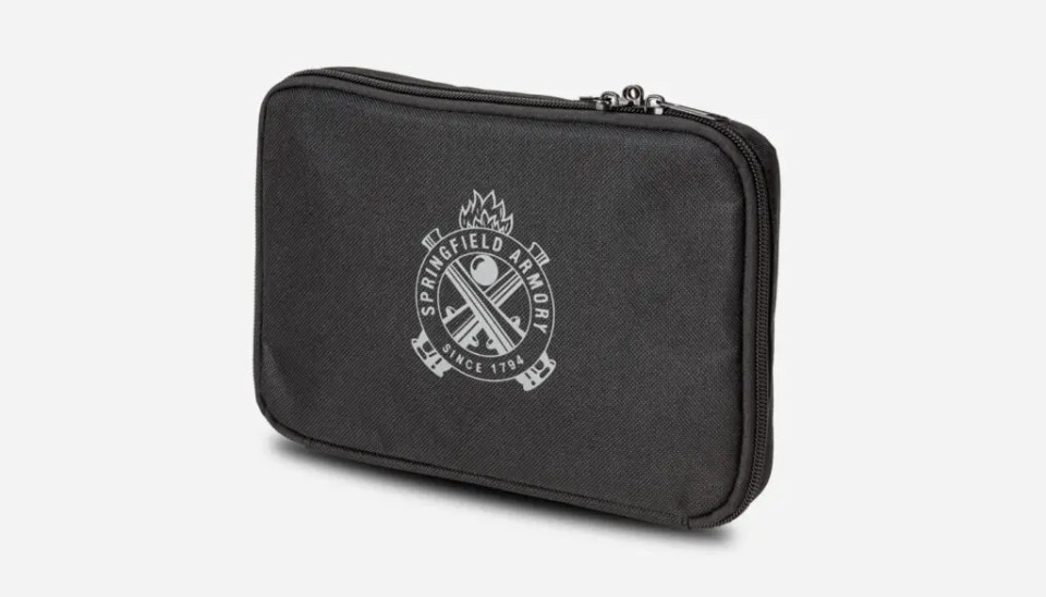 Springfield Armory double zipper Handgun case included with every purchase.