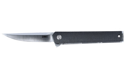 Image of CRKT CEO COMPACT BLACK 2.61" PLN EDG with Columbia River Knife & Tool CEO Compact
 Folding Knife, Satin Finish, Black Glass-Reinforced Nylon Handle, 2.61" Blade Length, 1.4116 Blade Steel, Liner Lock 7095KX., ideal for various uses.