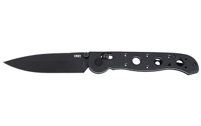 Image of CRKT M16-03XK 3.57" PLAIN EDGE BLK with Columbia River Knife & Tool M16-03XK
 Folding Knife, 3.57" Spear Point Blade, D2 Blade Steel, 8.25" Overall Length, Electro Deposition Painting Finish, Black, Grivory Handle, Crossbar Lock M16-03XK., ide...