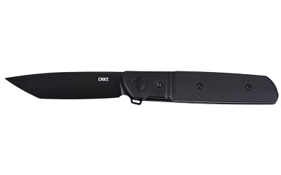 Image of CRKT BAMBOOZLED 3.31" TANTO BLK with Columbia River Knife & Tool Bamboozled
 Folding Knife, Assisted Opening, 3.31" Tanto Blade, D2 Blade Steel, 7.75" Overall Length, Oxide Finish, Black, G10 Handle, Liner Lock 5720K., ideal for various uses.