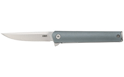Image of CRKT CEO COMPACT BLUE 2.61" PLN EDGE with Columbia River Knife & Tool CEO Compact Folding Knife
 Silver, Plain Edge, 2.61" Blade, 1.4116 Stainless Steel, Liner Lock, Blue Glass-Reinforced Nylon Handle 7095., ideal for various uses.
