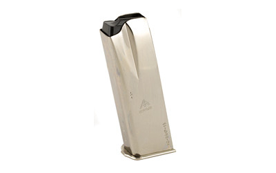 Image of MEC-GAR MAG BROWNING HP 9MM 15RD NICKEL with Mec-Gar USA Pistol Magazine
 9MM, 15 Rounds, Fits Browning Hi-Power Pistols, Steel, Silver, Nickel Finish MGBRHP15N., ideal for various uses.