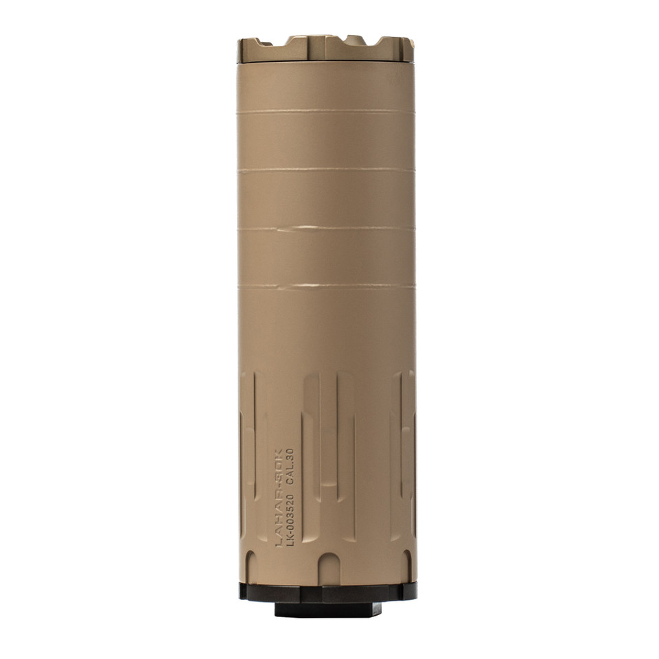 Image of Aero Precision LAHAR-30K, Suppressor, 300WIN, Direct Thread 5/8-24", 17-4 Stainless Steel Construction, No Barrel Length Restrictions, Flat Dark Earth APRS100109C with SKU: APRS100109C
  The Lahar-30K is a full-auto and magnum rated with no ba...
