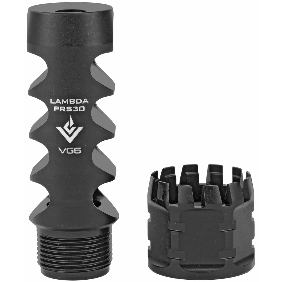 Image of Aero Precision Lambda PRS 30, Muzzle Brake, 308 Win/7.62MM, Black, 5/8X24 APVG100029AR1 with SKU: APVG100029AR1
  Experience unparalleled recoil reduction with this precision-engineered muzzle device. The innovative LAMBDA PRS chamber design v...