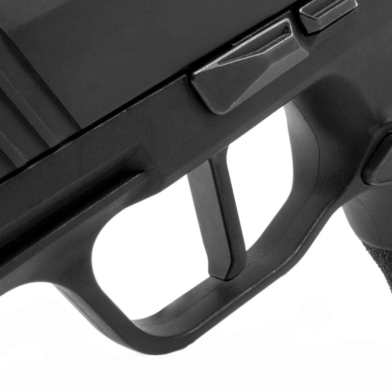 Upgrade your Sig P365 with a 4140 steel Short Stroke Flat Trigger. CNC machined, 33% less travel, lifetime black nitride finish. Fits P365, XL, X-Macro & more.