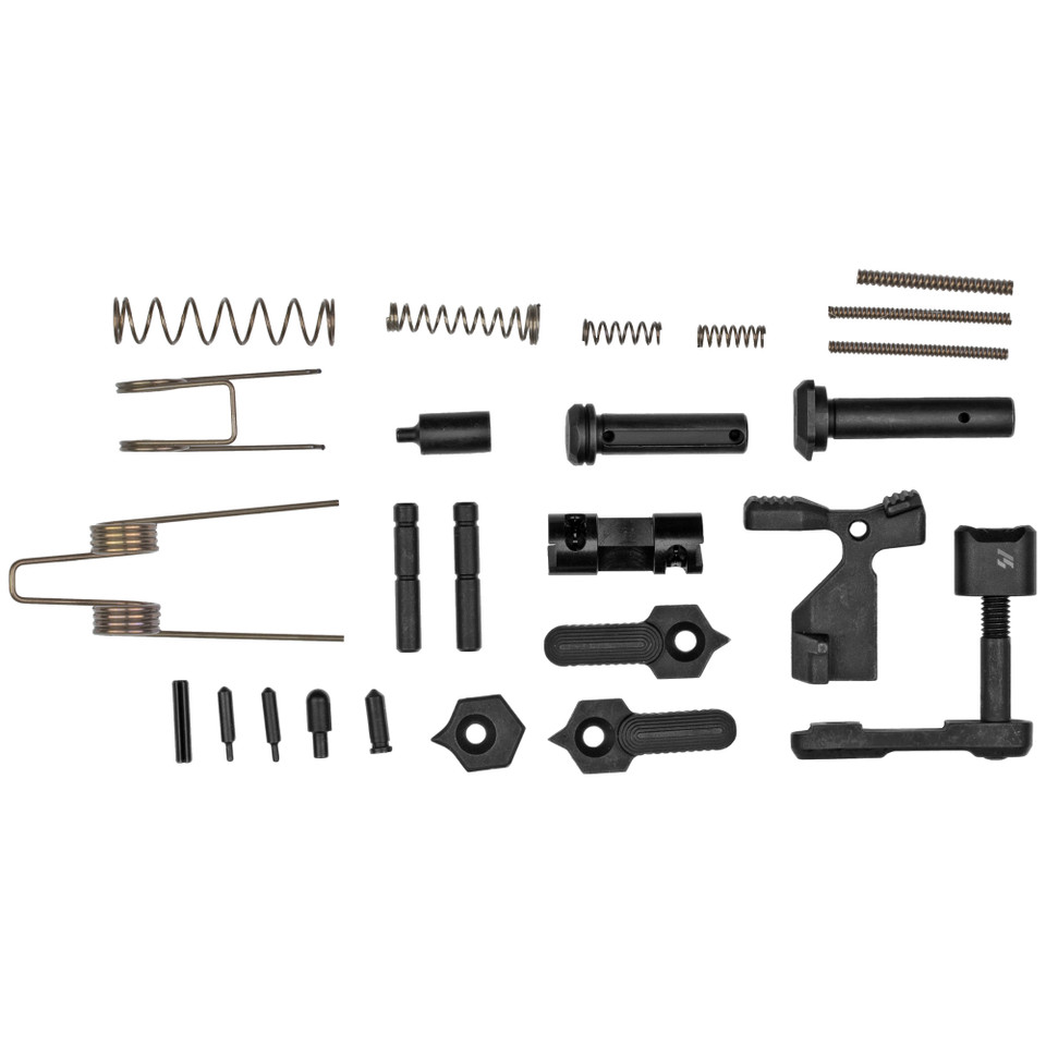 Image of Strike Industries Lower Parts Kit, Does Not Include Fire Control Group, Fits AR-15, Black SI-AR-E-LRPLT with SKU: SI-AR-E-LRPLT
  Upgrade your AR-15 with the Enhanced Lower Parts Kit. This comprehensive kit provides a complete Strike Industrie...