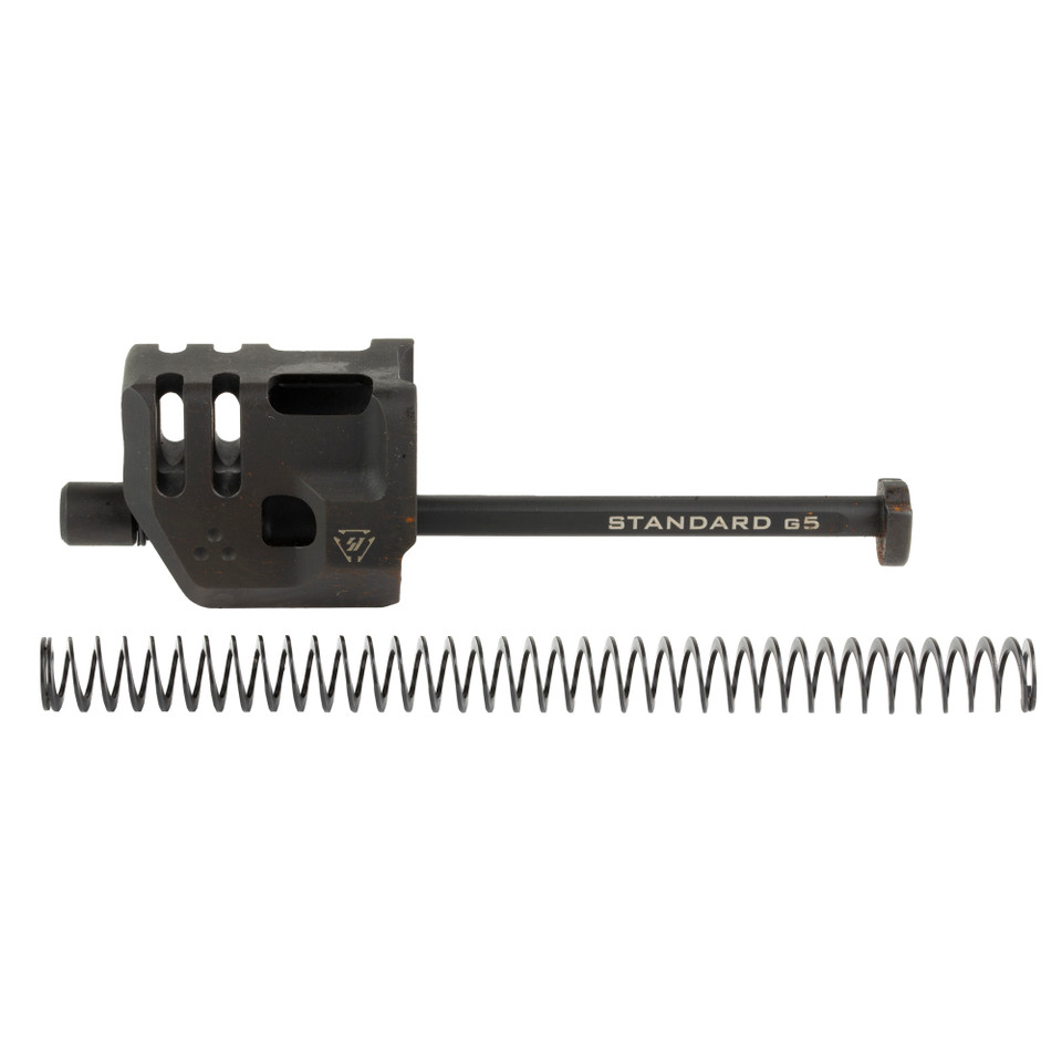 Image of Strike Industries Mass Driver Comp, 9MM, Fits Glock 17 Gen 5, Includes Recoil Spring/Guide Rod/Guide Rod Fitment Washer/Guide Rode Head, Black SI-G5-MDCOMP-S with SKU: SI-G5-MDCOMP-S
  The Strike Industries Mass Driver Compensator (MDC) repres...