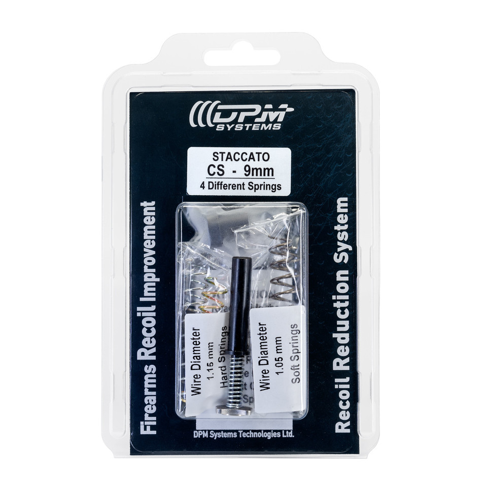 DPM Mechanical Recoil System for Staccato CS 3.5" – Toolless, comp-friendly upgrade with 4 spring options. Reduce recoil, improve control, protect your pistol.