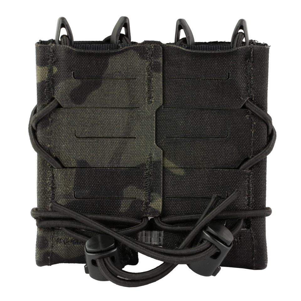 Image of High Speed Gear TACO GEN 2, Magazine Pouch, Fits (2) Pistol Magazines, Nylon/Thermoplastic Construction, MultiCam Black 24PT02MB with SKU: HSGI24PT02MB
  The Generation 2 Double Pistol TACO is sleeker, lighter, and more versatile than the orig...