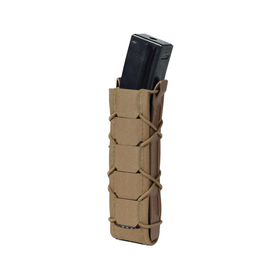 Image of High Speed Gear TACO GEN 2, Magazine Pouch, Fits (1) Extended Pistol or SMG Magazine, Nylon/Thermoplastic Construction, Coyote Brown 24EX00CB with SKU: HSGI24EX00CB
  The Generation 2 Extended Pistol TACO is sleeker, lighter, and more versatil...