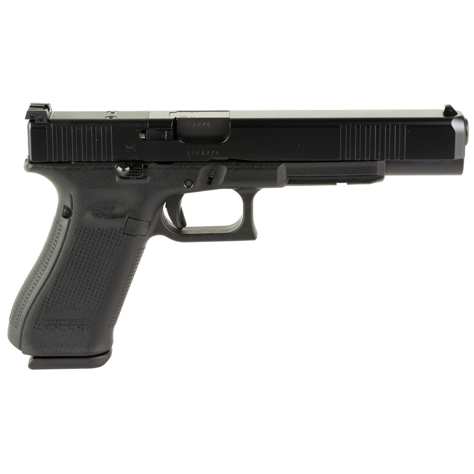 Image of GLOCK 17L Gen 5 M.O.S., Striker Fired, Semi-automatic, Polymer Frame Pistol, Full Size, 9MM, 6.02" Barrel, nDLC Finish, Black, Fixed Sights, 10 Rounds, 3 Magazines PA163S101MOS with SKU: GLPA163S101MOS
  Dominate the competition with this high...