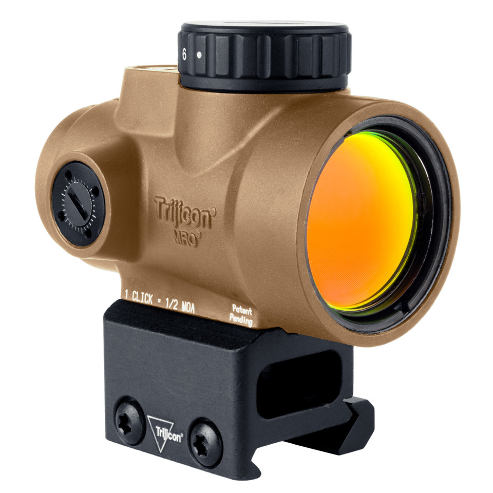 Image of Trijicon MRO SD 2MOA Red Dot - inludes Full Co-Witness Mount Coyote Brown with SKU: TR2200327
  Experience unparalleled target acquisition with the Trijicon MRO (Miniature Rifle Optic) SD. This robust, sealed miniature reflex sight is engineer...