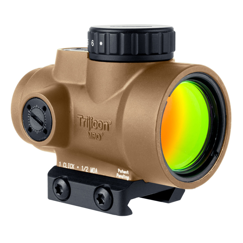 Image of Trijicon MRO SD 2MOA Green Dot - includes Low Mount - in Coyote Brown with SKU: TR2200347
  Discover the Trijicon MRO (Miniature Rifle Optic) SD, a premium sealed reflex sight engineered for rapid target acquisition on rifles, carbines, and sh...