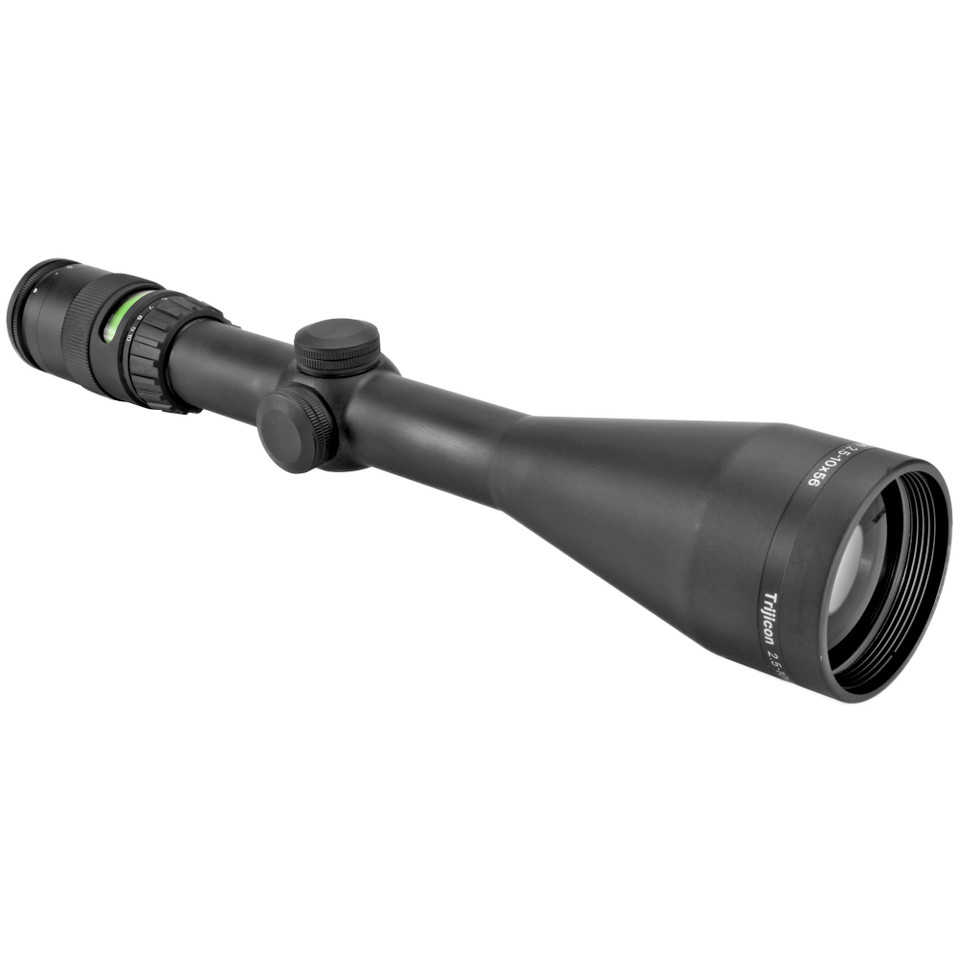 Image of Trijicon AccuPoint 2.5-10x56mm Riflescope with BAC, Green Triangle Post Reticle, 30mm Tube, Matte Black, Capped Adjusters TR22G with Product SKU: TRTR22G
  Discover the legendary reliability and precision of Trijicon Optics, trusted by militar...