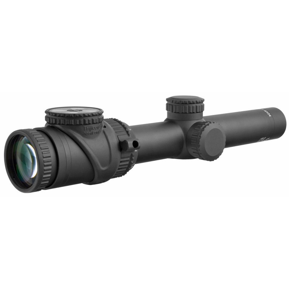 Image of Trijicon AccuPoint 1-6x24mm Riflescope Standard Duplex Crosshair with Green Dot, 30mm Tube, Matte Black, Capped Adjusters TR25-C-200080 with SKU: TRTR25-C-200080
  Experience unparalleled performance with the Trijicon AccuPoint 1-6x24 riflesco...