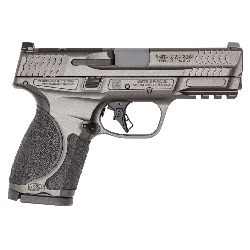Image of S&W M&P M2.0 Metal Compact, Semi-automatic, Striker Fired, Aluminum Frame Pistol, Compact, 9MM, 4" Barrel, Optic Ready, Tungsten Gray Cerakote Finish 15RD with SKU: SW14101
  Experience the pinnacle of reliability and performance with Smith & ...