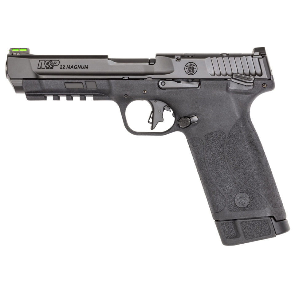 Image of S&W M&P Full Size, 22 WMR, 4.35" Barrel 30RD Optics Ready Manual Safety - Black with SKU: SW13433
  Experience unparalleled performance with this exceptional handgun, engineered for more – more capacity, more reliability, more consistency, and...